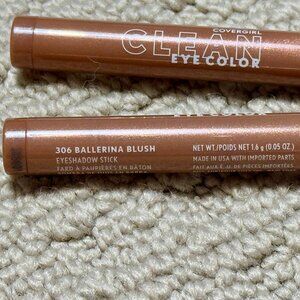 2 Covergirl Clean Eye Color Eyeshadow Stick 306 Ballerina Blush
